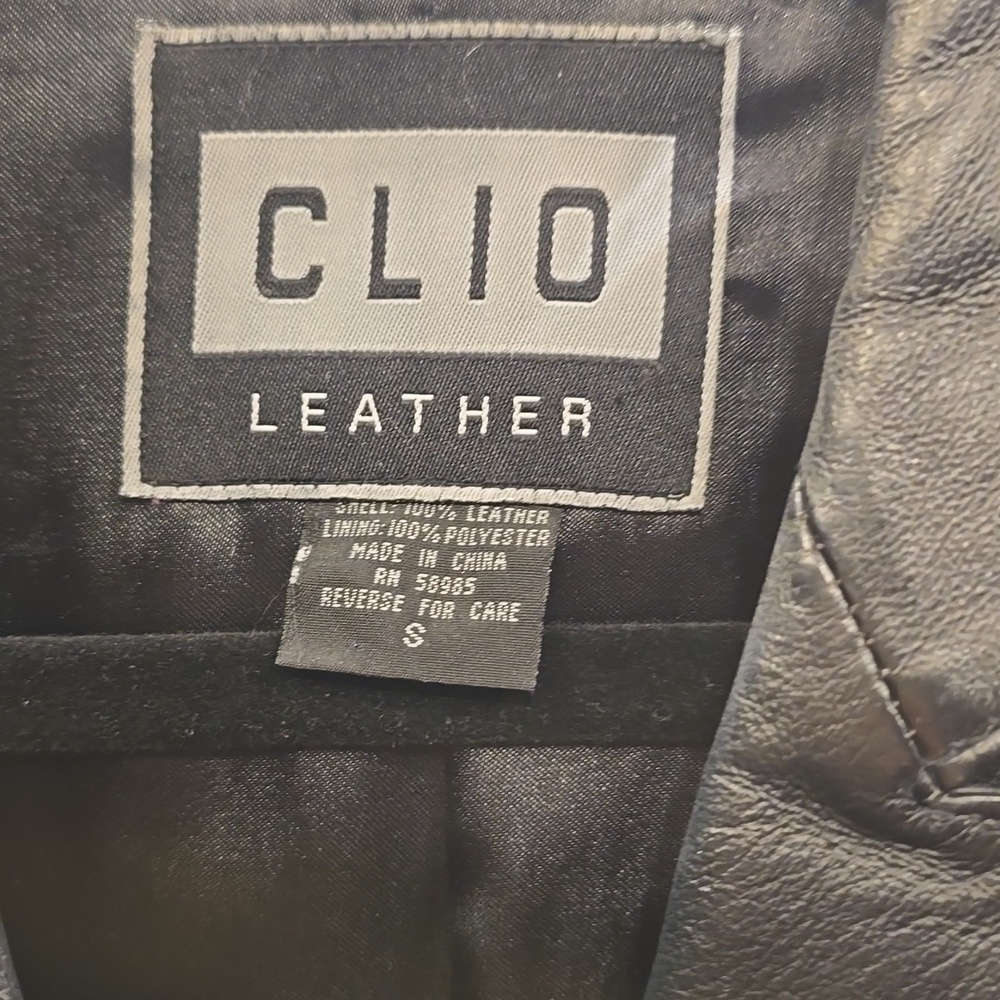 Clio Black Leather Jacket - Picture 2 of 14